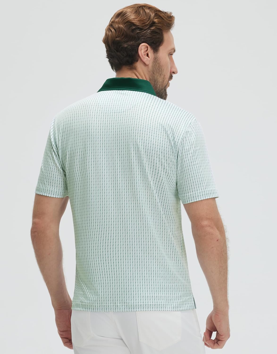 Victor Polo Homem – Polo de Golfe Estampado, Respirável UPF30+ & Secagem Rápida