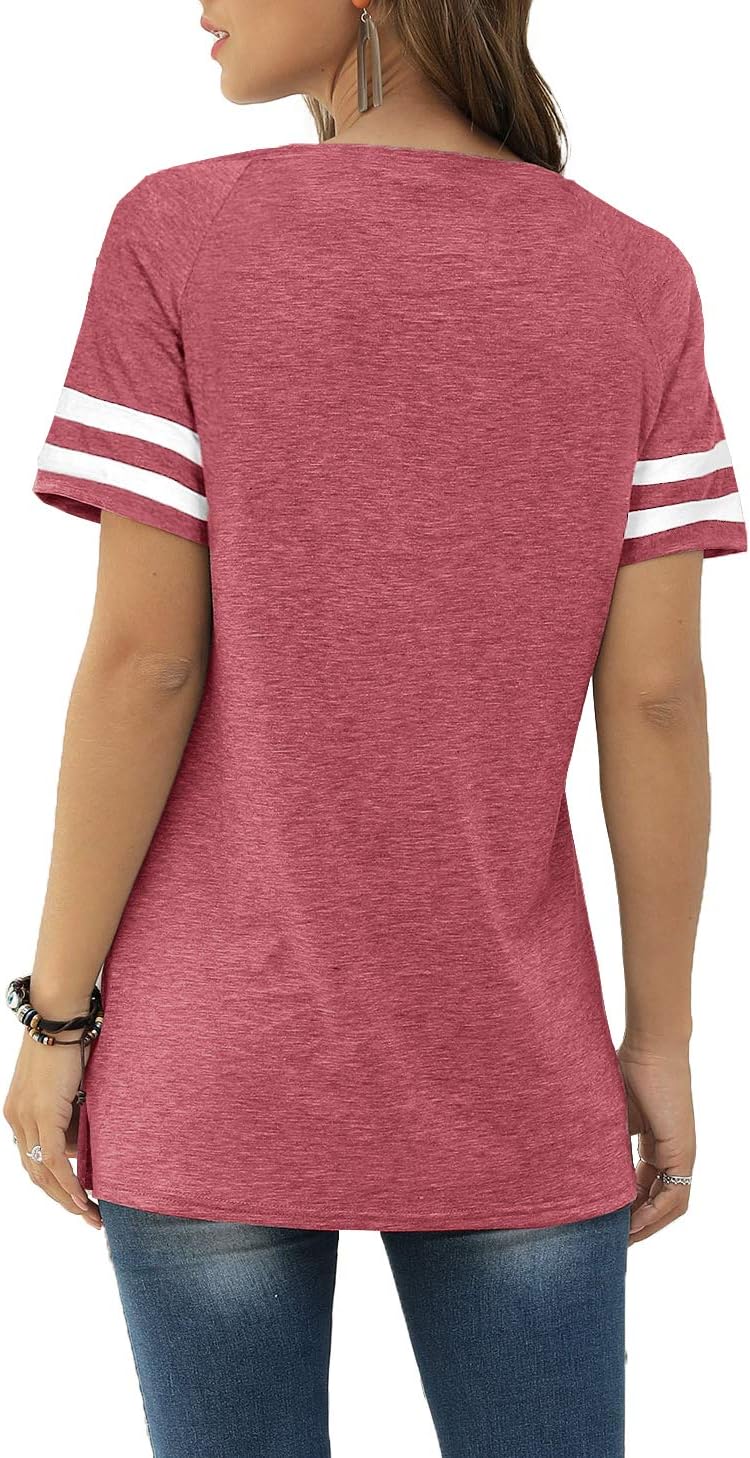 Zoé T-Shirt Γυναικείο Ριγέ – Τοπ Στρογγυλή Λαιμόκοψη Φαρδιά Γραμμή Πλευρικό Άνοιγμα Σικ