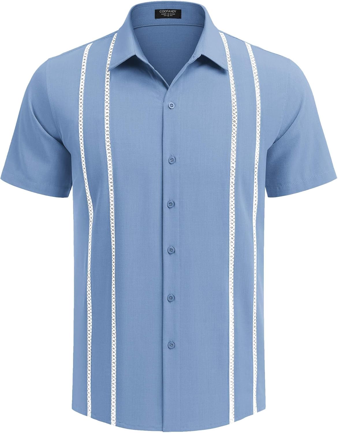 Henry ανδρικό πουκάμισο Guayabera – Κουβανέζικο καλοκαιρινό πουκάμισο, με κέντημα & κομψό στυλ