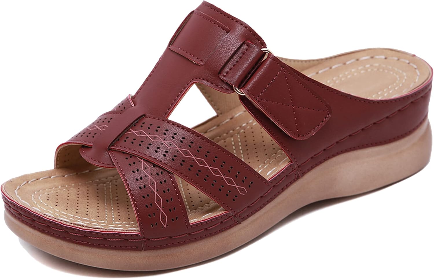 Noelle Mules con Cuña para Mujer – Sandalias de Plataforma con Punta Abierta en Similicuir