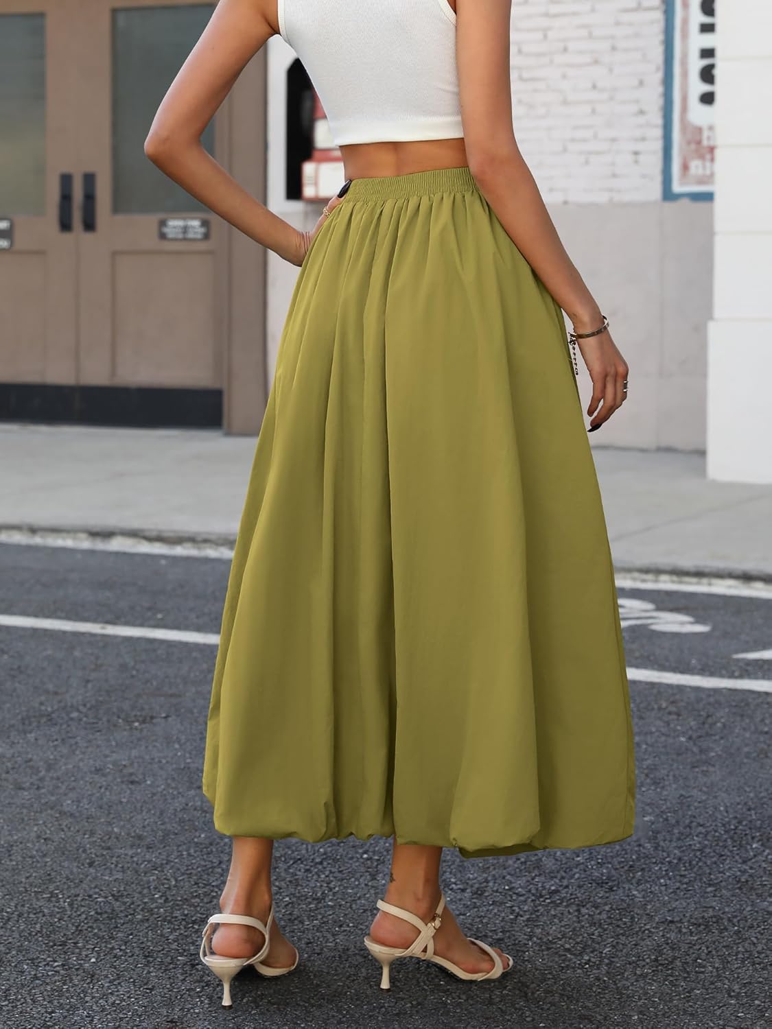 Falda Laya Jupe Bubble para Mujer – Falda Maxi con Cintura Elástica, Voluminosa y Chic