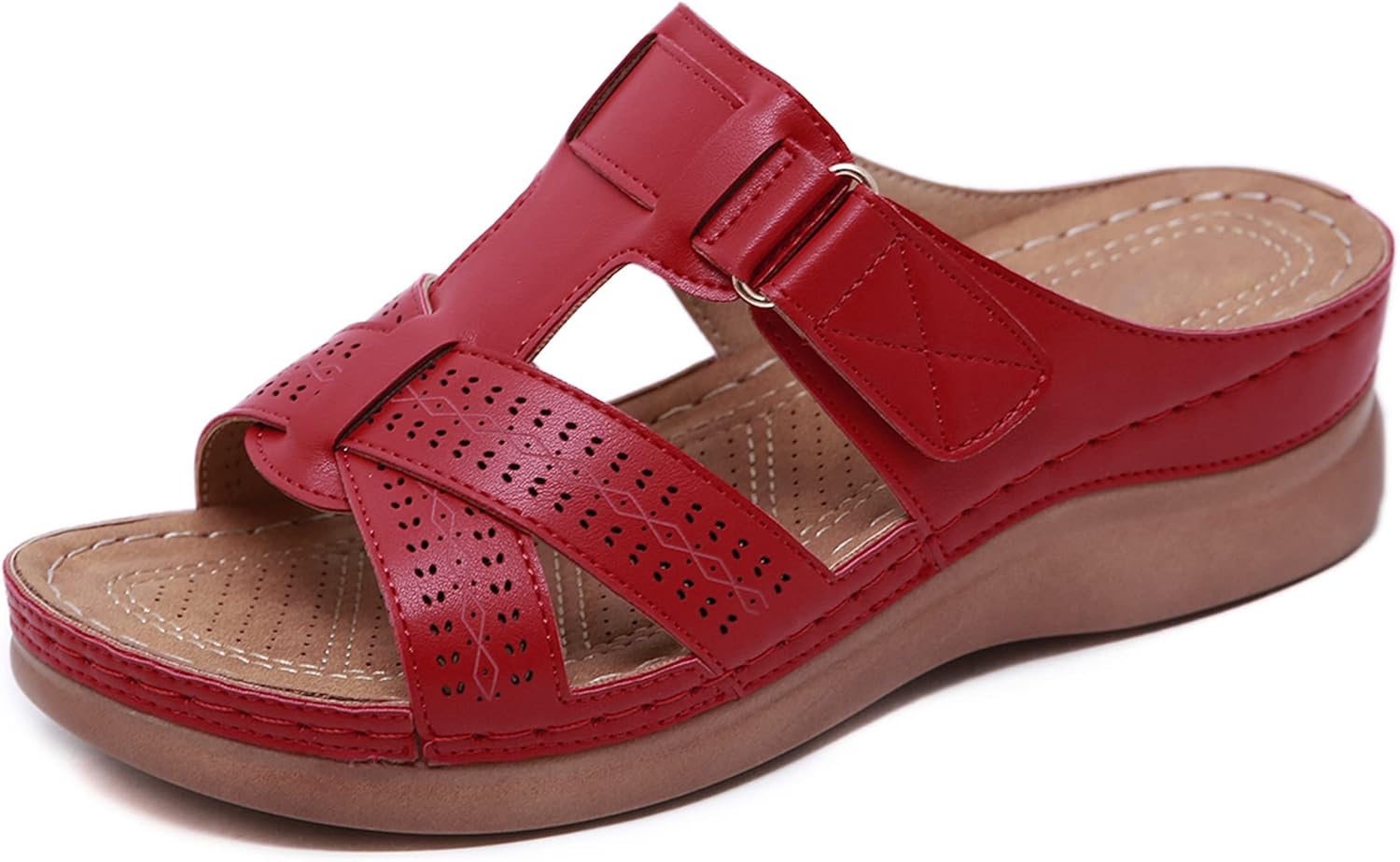Noelle Mules con Cuña para Mujer – Sandalias de Plataforma con Punta Abierta en Similicuir