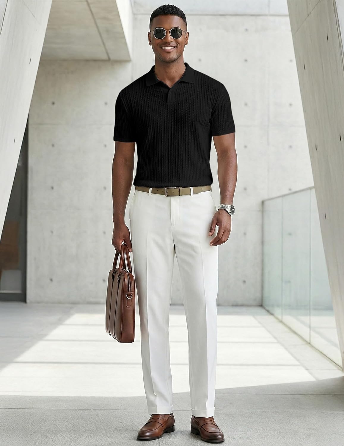 Matteo Polo Homme – Polo z dzianiny stretch, styl Old Money i casual na lato
