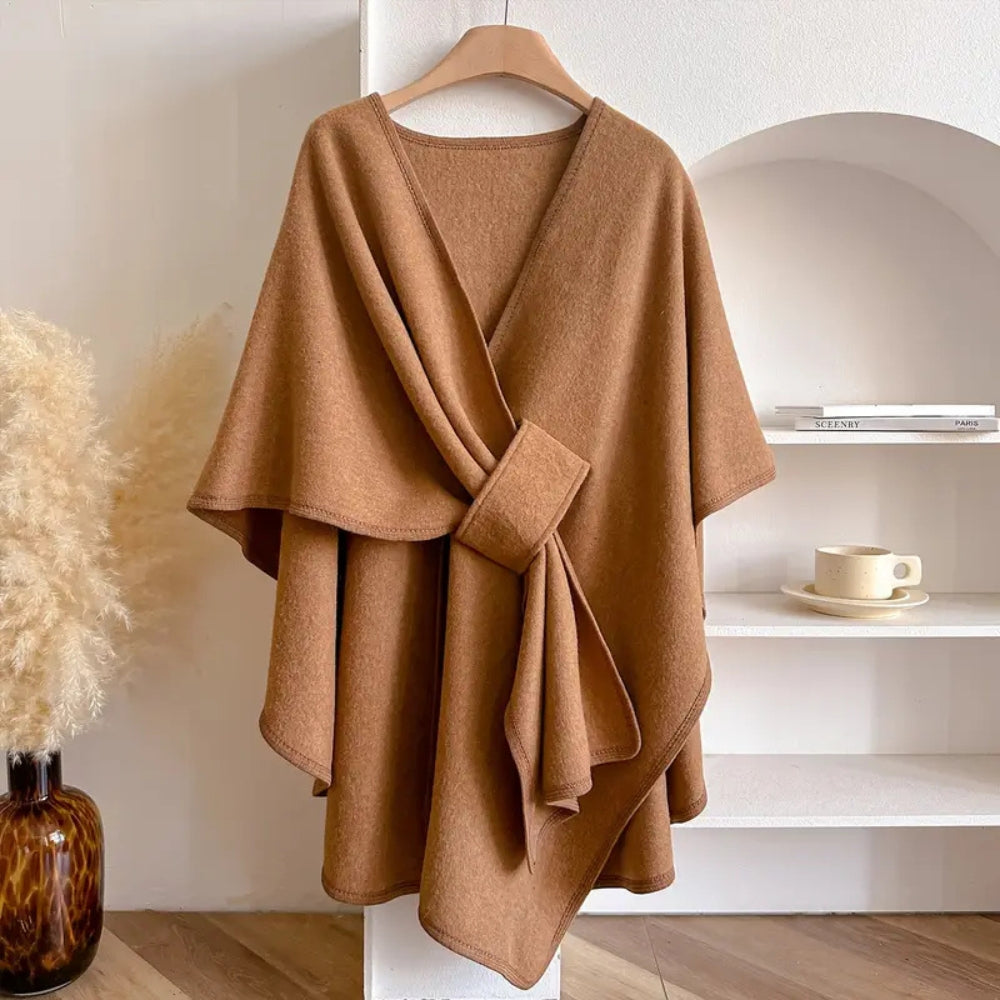 Vivian Manteau Cape Dámská – Elegantní zimní pončo nepromokavé z měkkých a teplých mikrovláken