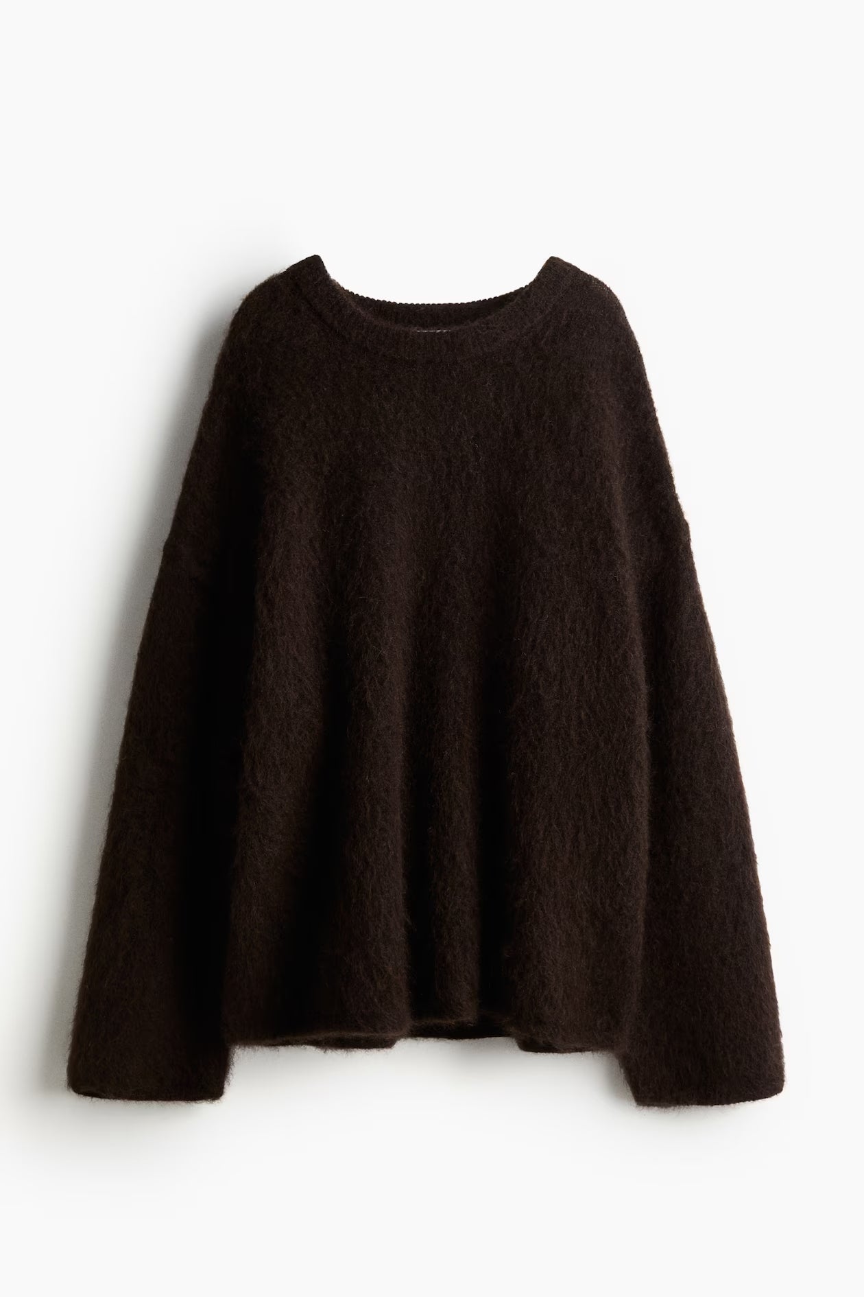 Donna Pull Oversize Femme – Sweat Crewneck Doux en Mohair Mix avec Coupe Confortable