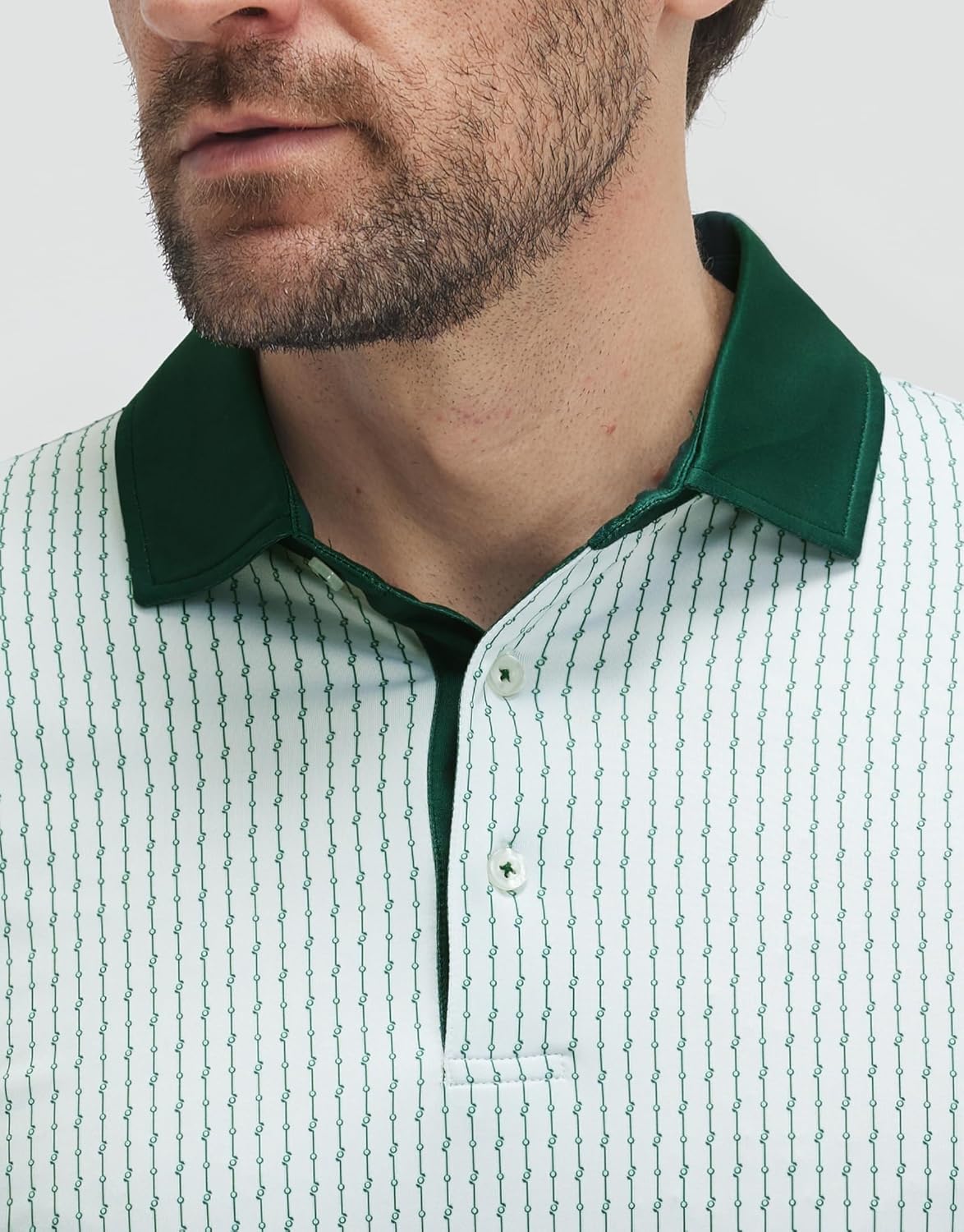 Victor Polo Homem – Polo de Golfe Estampado, Respirável UPF30+ & Secagem Rápida