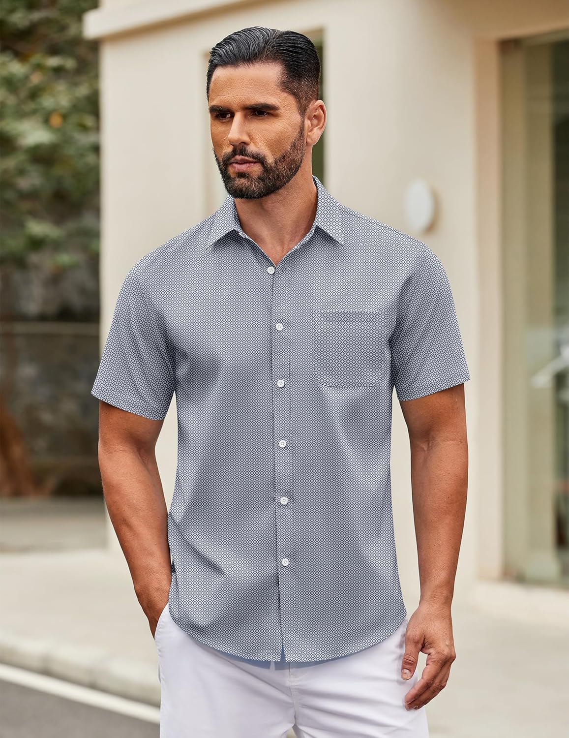 Camisa Harold Homem – Camisa de Manga Curta, Estilo Casual Chic & Conforto de Verão