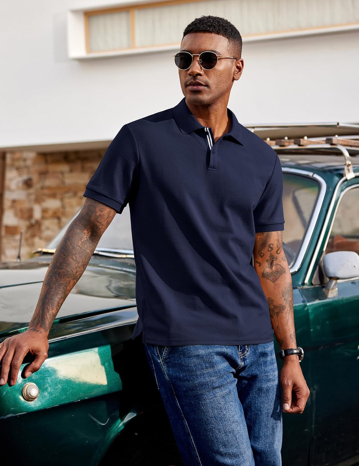 Victorio Polo Homem – Polo Algodão Piqué, Leve & Estilo Casual Chic Verão