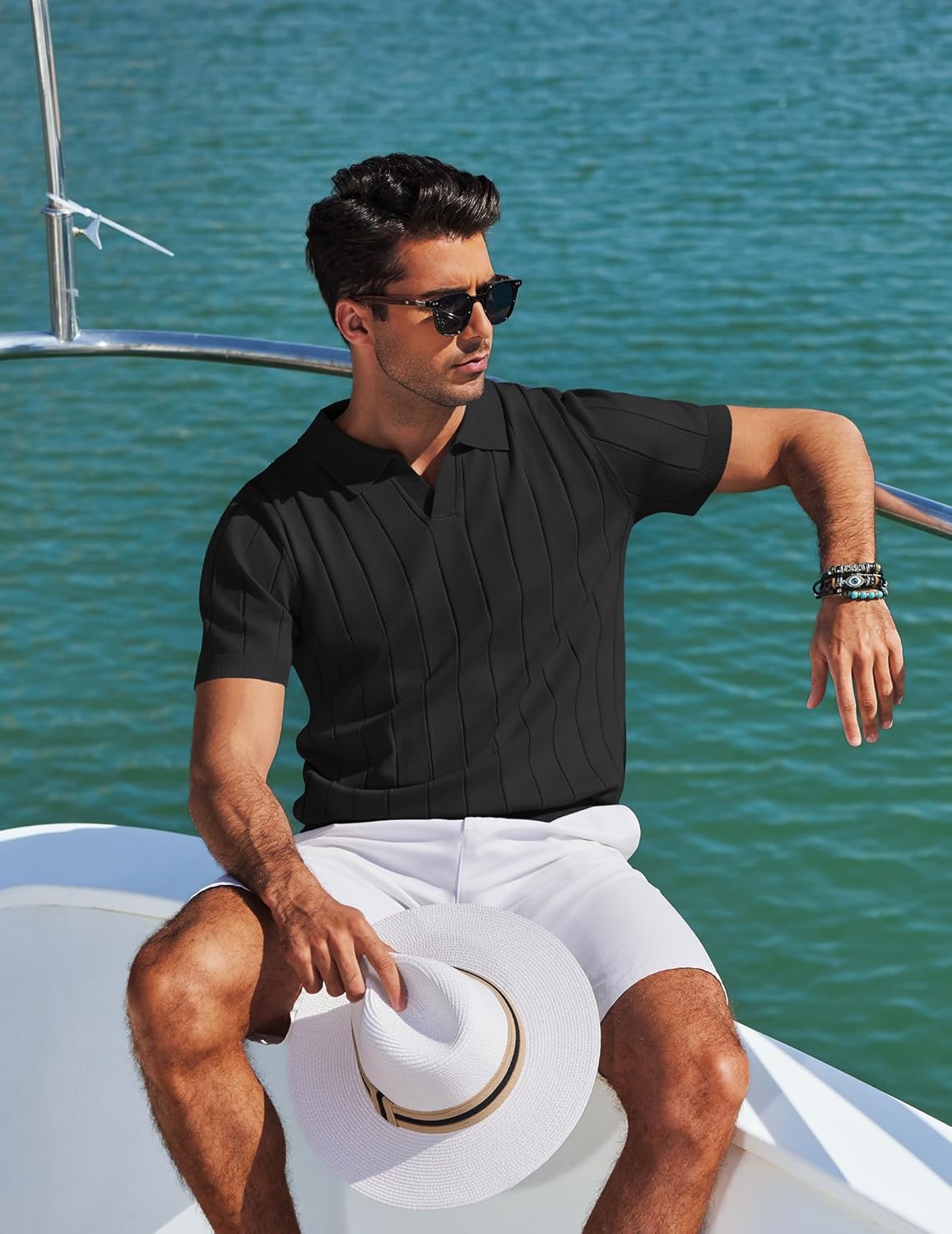 Arthur Polo Homem – Polo Malha Gola V, Estilo Old Money Elegante & Leve