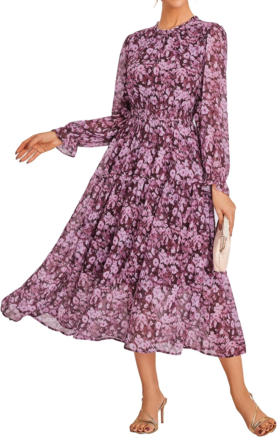 Vestido Clara Mulher Patinadora – Decote em V Cruzado, Cintura Império, Jersey Fluido