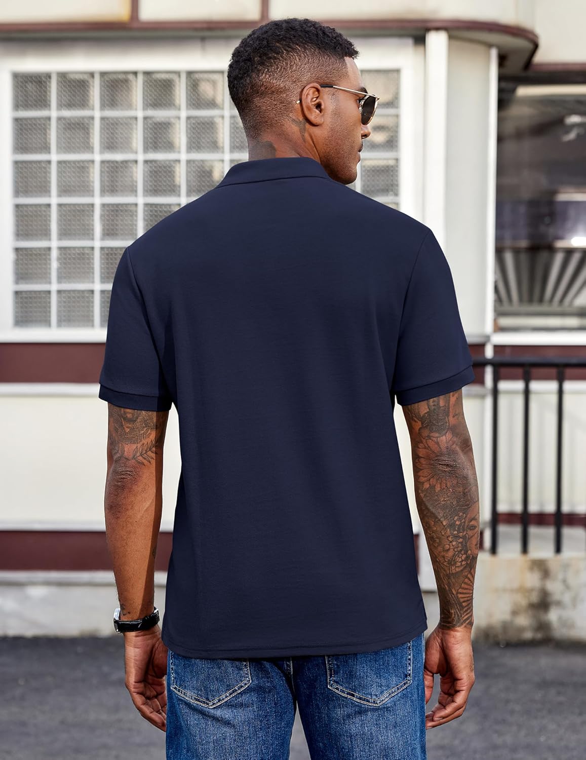 Luke Polo Homem – Polo de Algodão Piqué de Manga Curta, Estilo Casual e Golfe Elegante