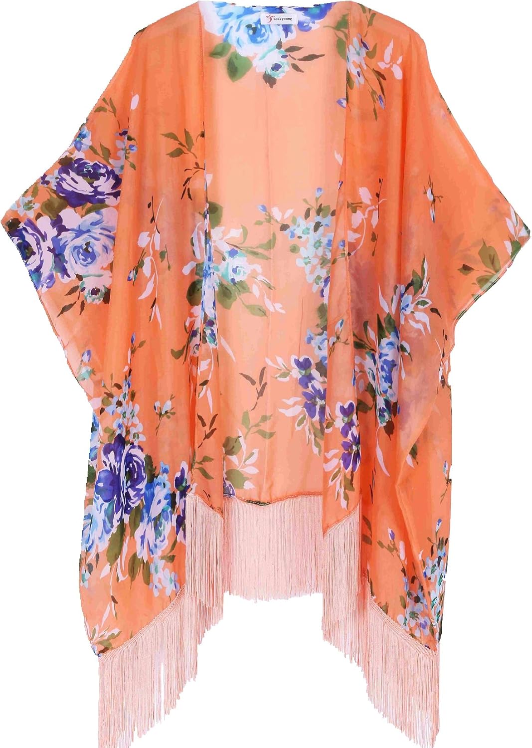 Maya Kimono Femme Plage – Kimono Léopard Chiffon Léger Bikini Cover-Up