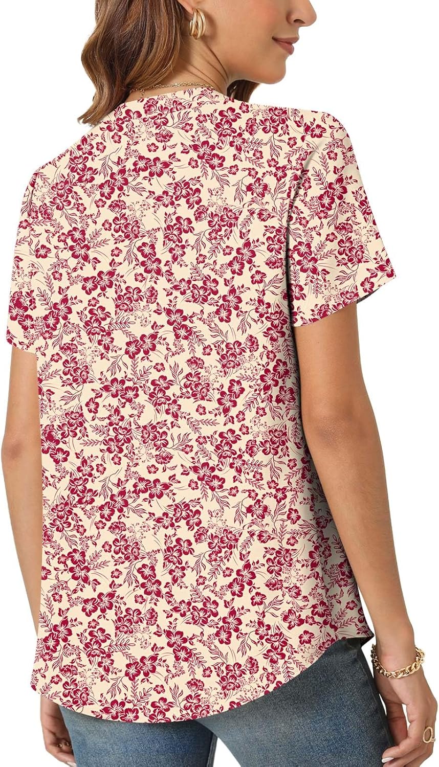 Camille Bluse Damen – Chiffonoberteil mit V-Ausschnitt und eleganten Falten