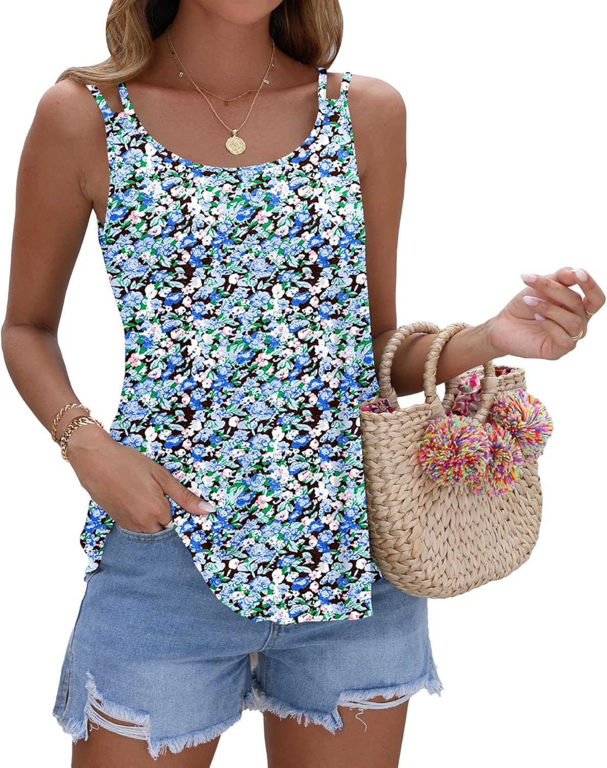 Damen-Top Julie – Ärmelloses, besticktes Top mit lockerem Schnitt
