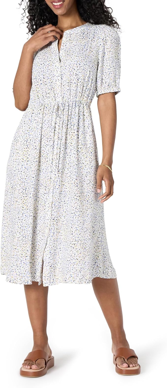 Georgie Robe Midi Femme – Fluidní viskóza, nastavitelný pas a elegantní áčkový střih