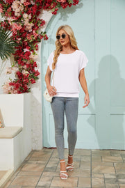 Fena Dámská Halenka Oversize – Netopýří Rukávy, Dvojitá Vrstva, Lehký Letní Top