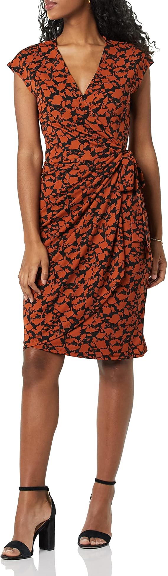 Rori Vestido Carteira Feminino – Decote em V, Corte Ajustado & Jersey de Algodão Confortável e Elegante