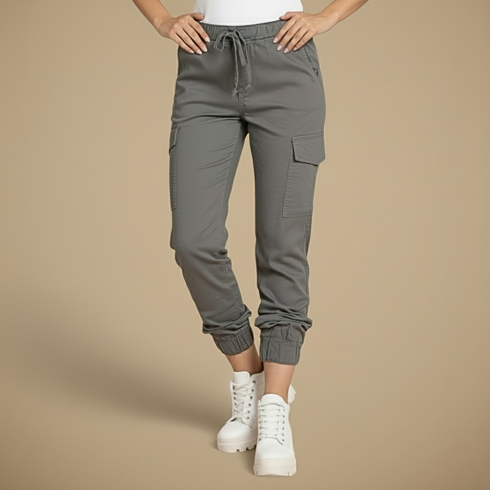 Kate nohavice cargo na jogging pre ženy – streetwear jogger s elastickým pásom a vreckami
