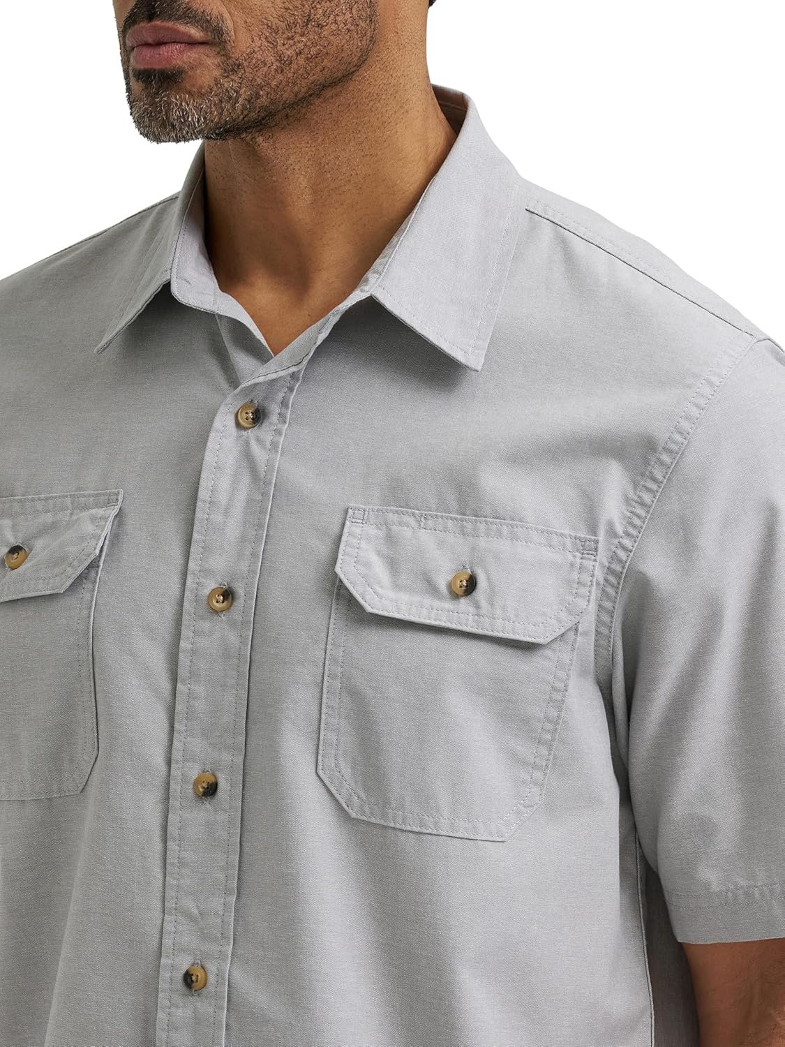 Paul Camisa Homem – Camisa de Manga Curta Clássica, Corte Relaxado e Bolsos