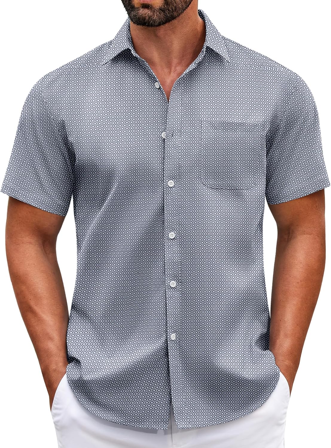 Camisa Harold Homem – Camisa de Manga Curta, Estilo Casual Chic & Conforto de Verão