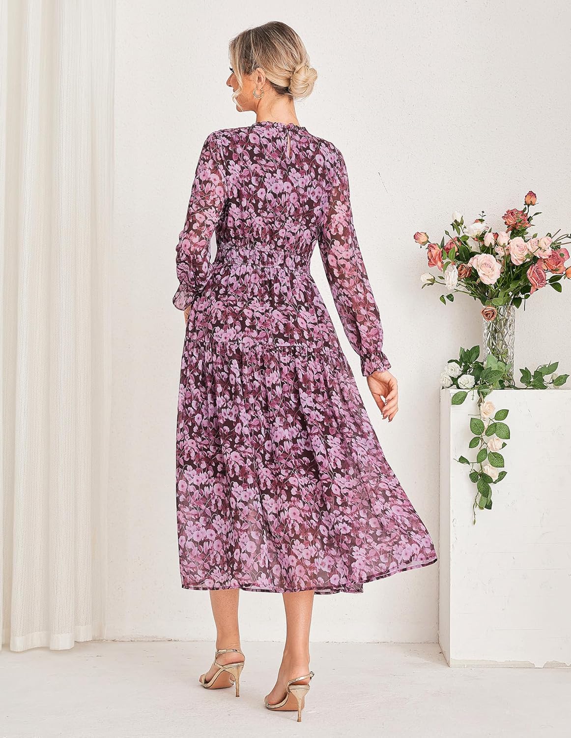 Vestido Clara Mulher Patinadora – Decote em V Cruzado, Cintura Império, Jersey Fluido