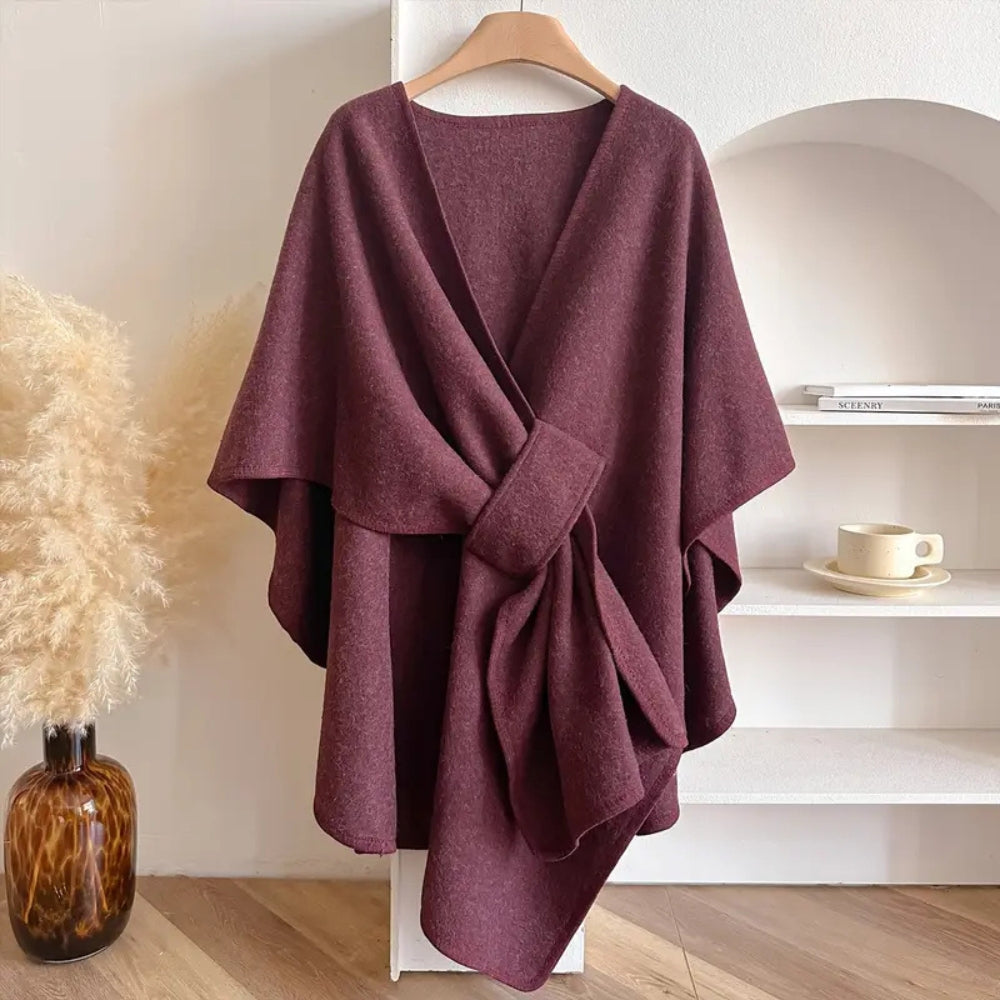 Vivian Manteau Cape Dámská – Elegantní zimní pončo nepromokavé z měkkých a teplých mikrovláken