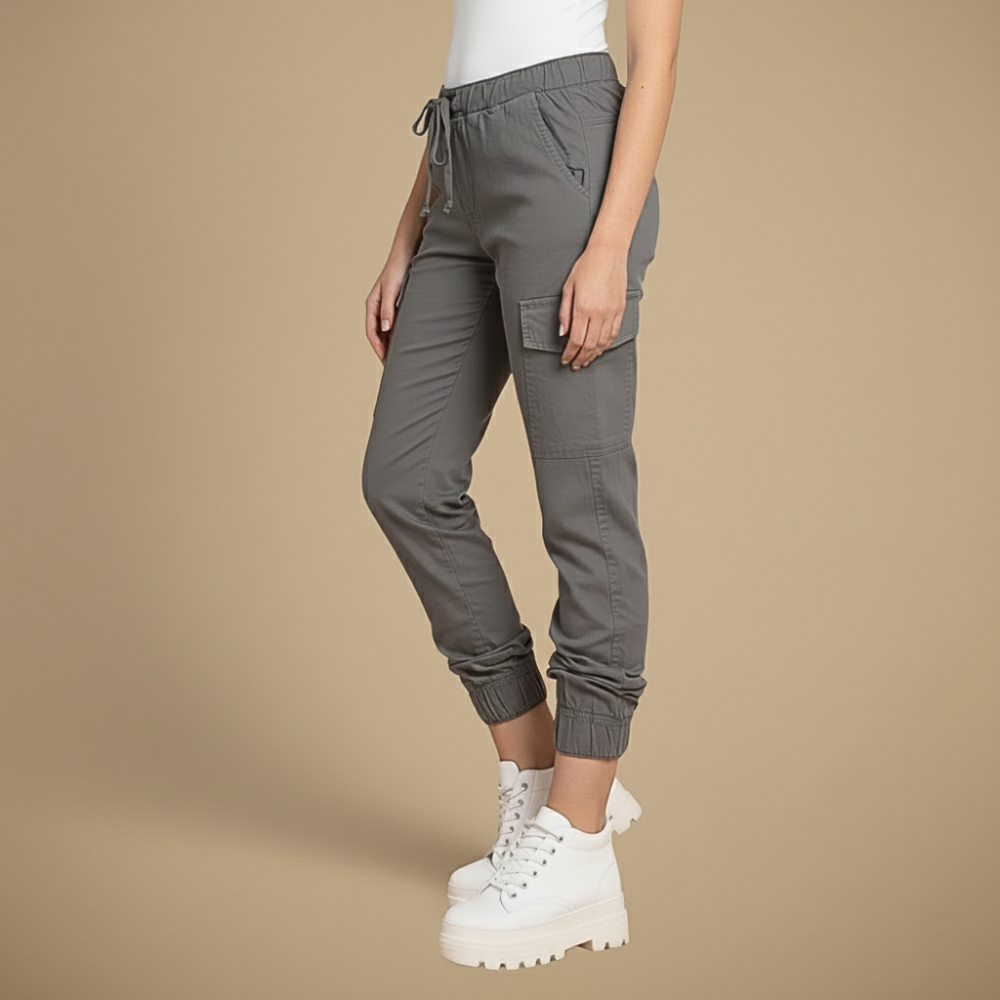 Kate nohavice cargo na jogging pre ženy – streetwear jogger s elastickým pásom a vreckami