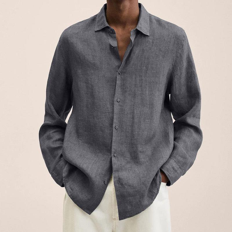 Giovanni Men's Shirt – Breathable Linen, Long Sleeves, Classic & Elegant Design