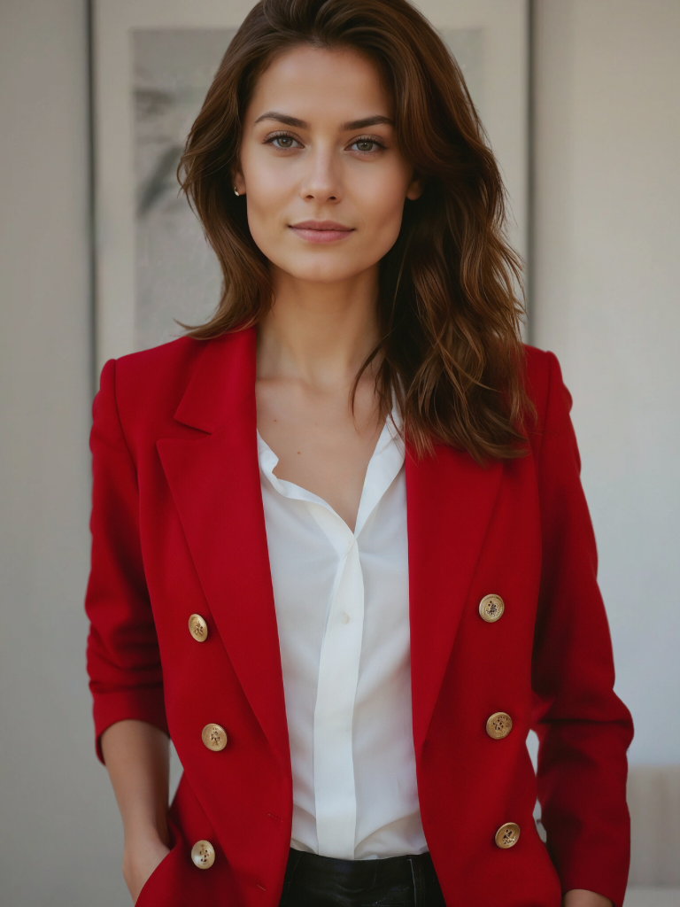 Blazer Harper Mulher Elegante – Casaco Chic Confortável em Tecido Premium para Look Casual
