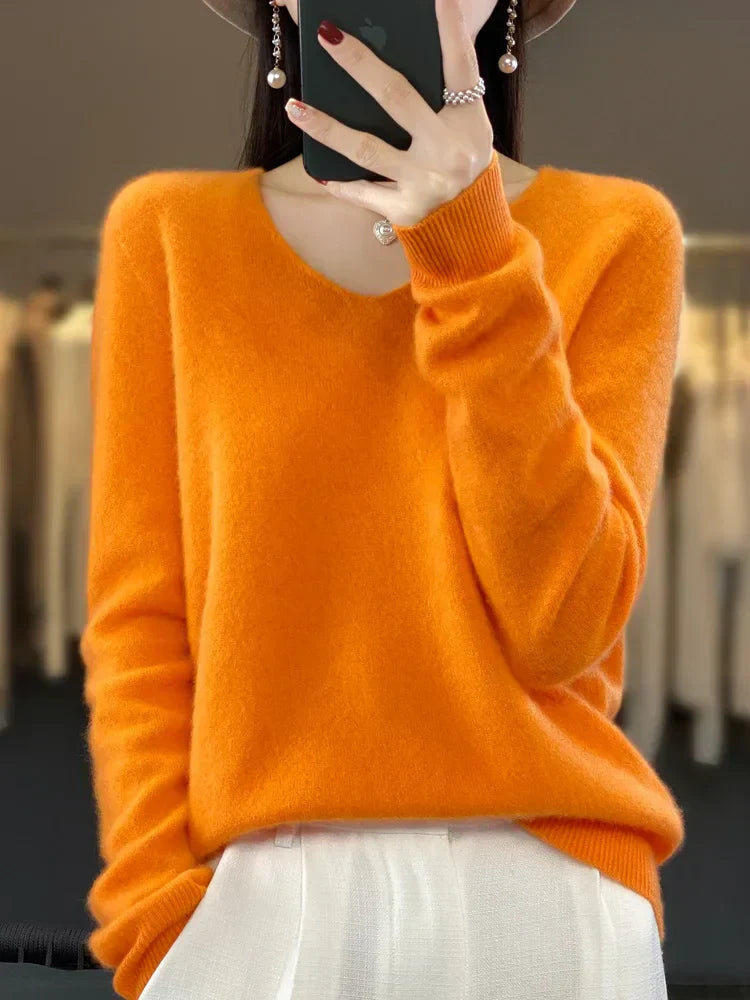 Lily Pull Femme – Elegantní pletenina z měkké a pohodlné směsi s dlouhými rukávy