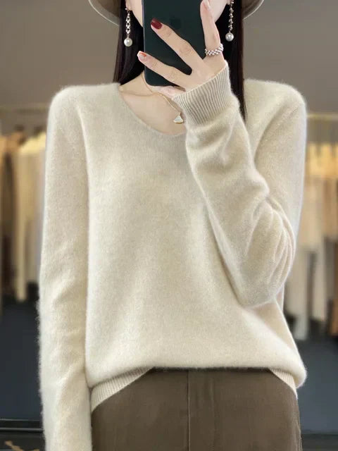Lily Pull Femme – Elegantní pletenina z měkké a pohodlné směsi s dlouhými rukávy