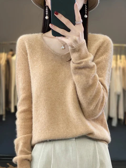 Lily Pull Femme – Elegantní pletenina z měkké a pohodlné směsi s dlouhými rukávy