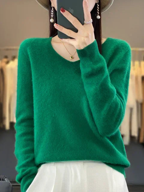 Lily Pull Femme – Elegantní pletenina z měkké a pohodlné směsi s dlouhými rukávy