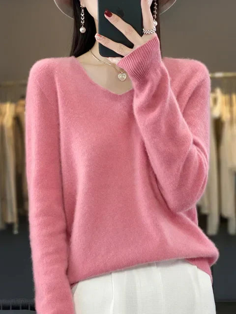 Lily Pull Femme – Elegantní pletenina z měkké a pohodlné směsi s dlouhými rukávy