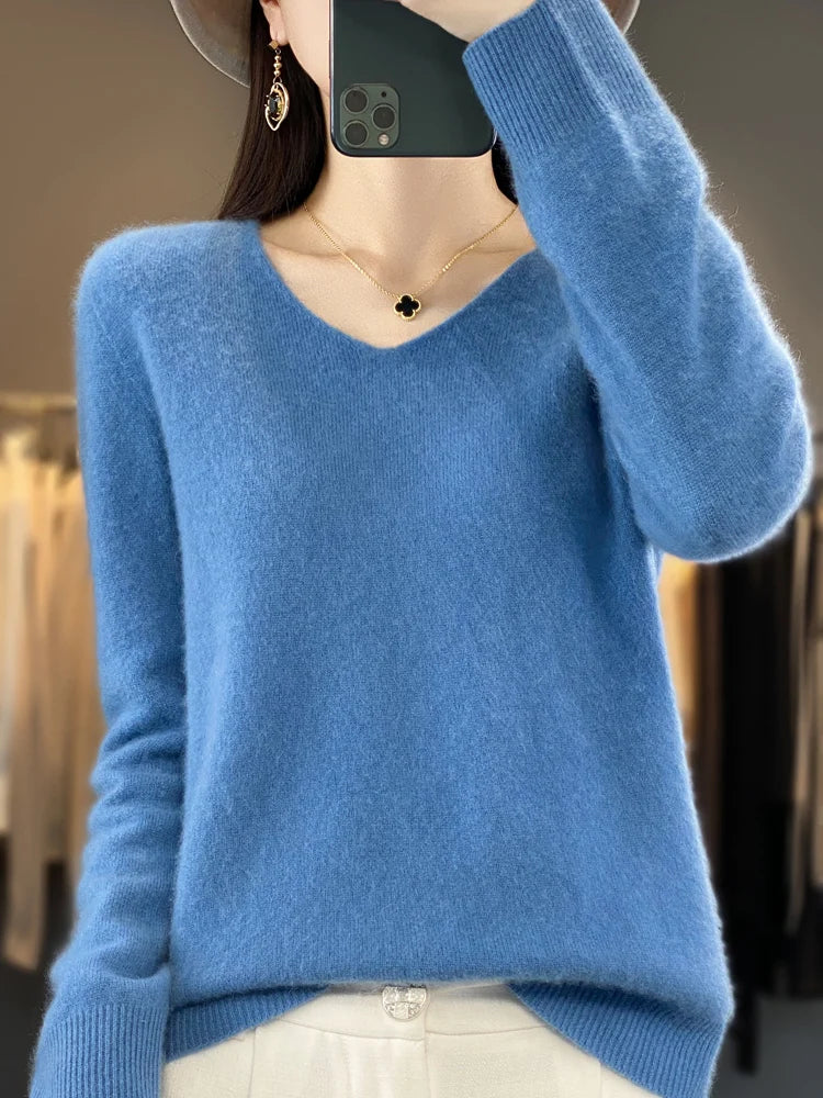 Lily Pull Femme – Elegantní pletenina z měkké a pohodlné směsi s dlouhými rukávy