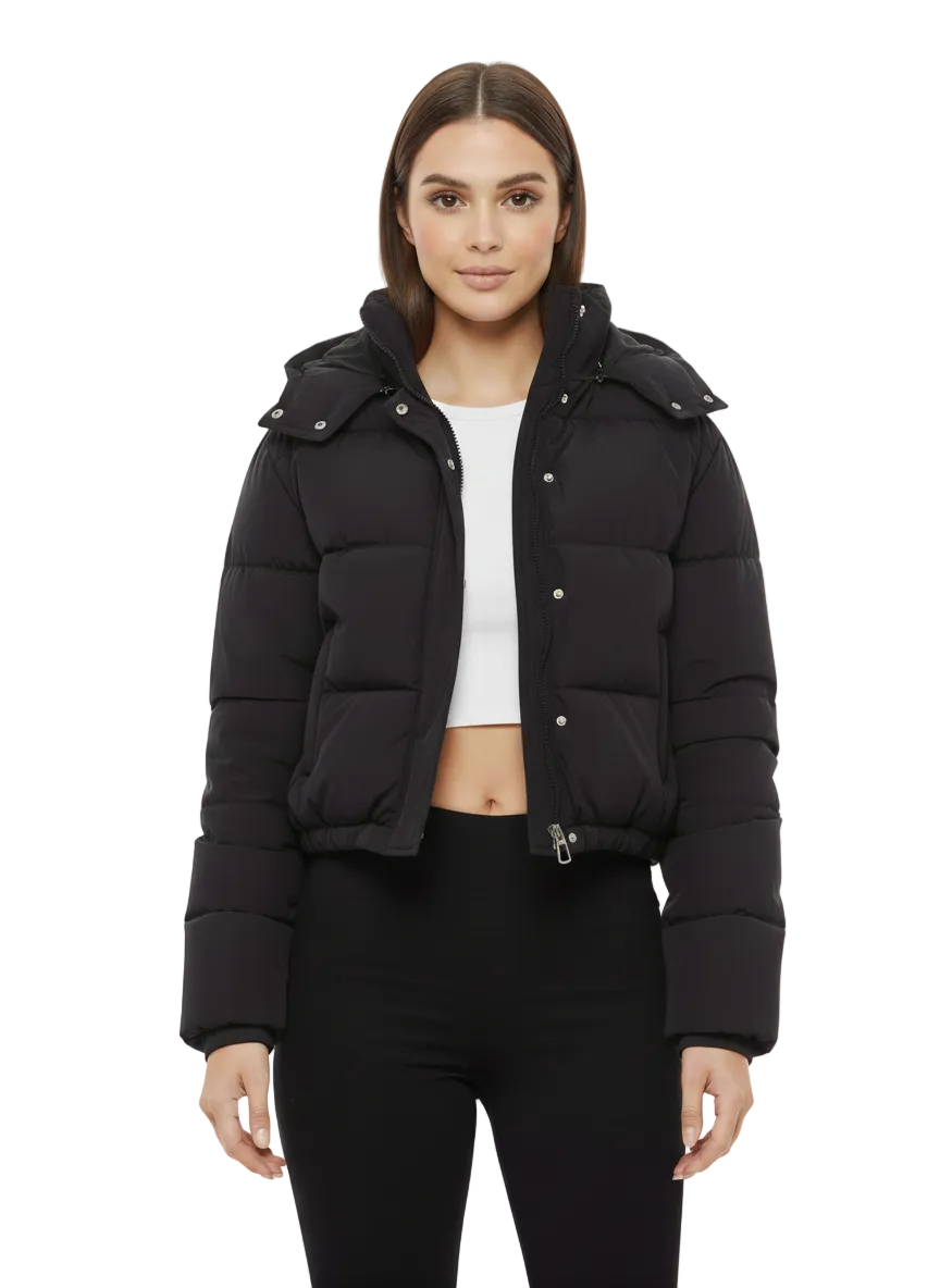 Amara Casaco Mulher Plissado Slim-Fit – Casaco Elegante Meio Comprimento com Stretch e Mangas Compridas