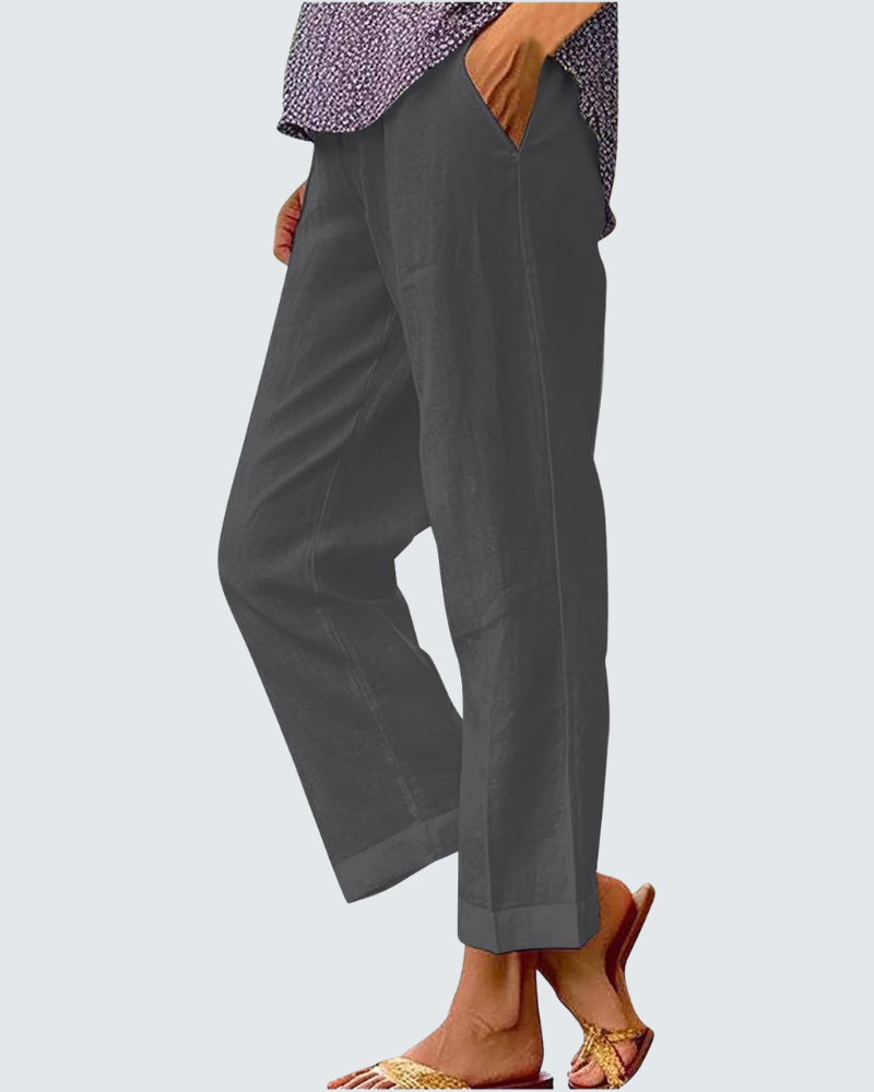 Amelia Pantalón Bohemio Mujer – Pantalón Ancho Estampado Cintura Elástica y Corte Fluido