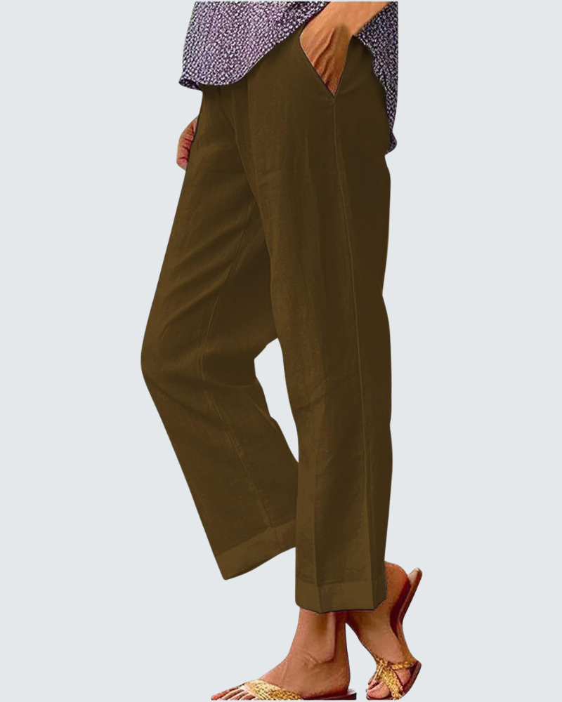Amelia Pantalón Bohemio Mujer – Pantalón Ancho Estampado Cintura Elástica y Corte Fluido