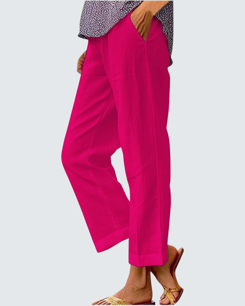 Amelia Pantalón Bohemio Mujer – Pantalón Ancho Estampado Cintura Elástica y Corte Fluido