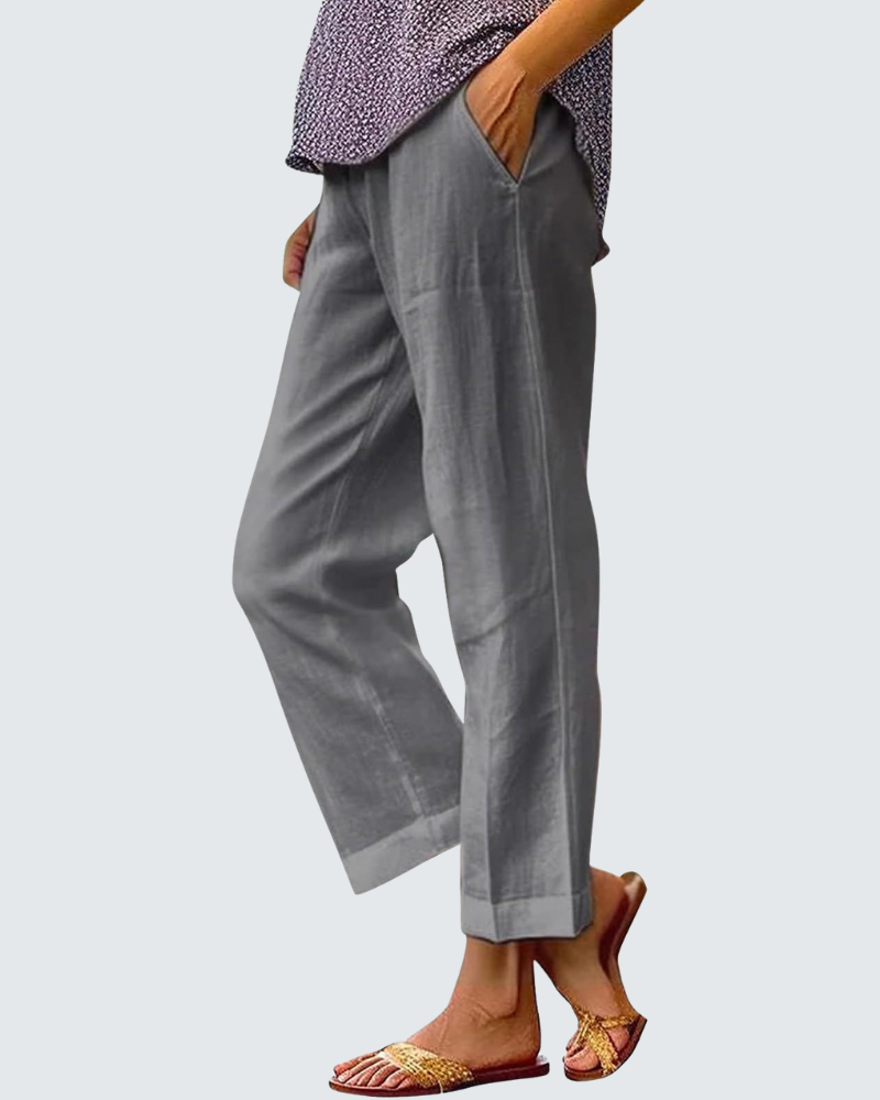 Amelia Pantalón Bohemio Mujer – Pantalón Ancho Estampado Cintura Elástica y Corte Fluido