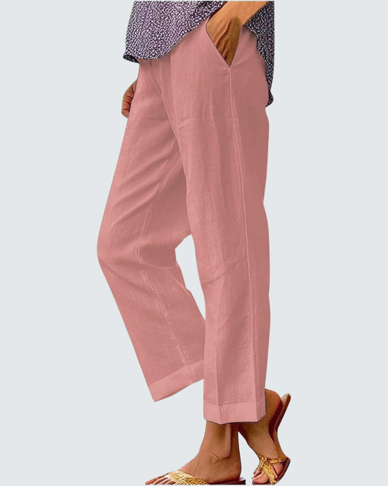 Amelia Pantalón Bohemio Mujer – Pantalón Ancho Estampado Cintura Elástica y Corte Fluido
