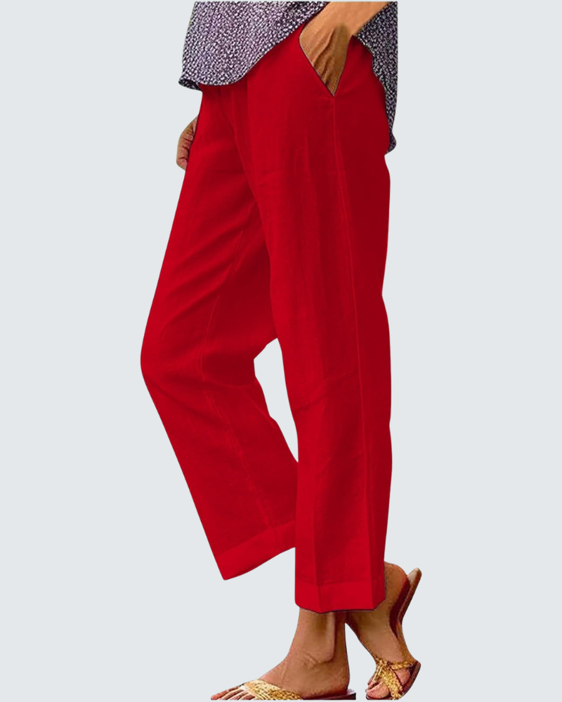 Amelia Pantalón Bohemio Mujer – Pantalón Ancho Estampado Cintura Elástica y Corte Fluido
