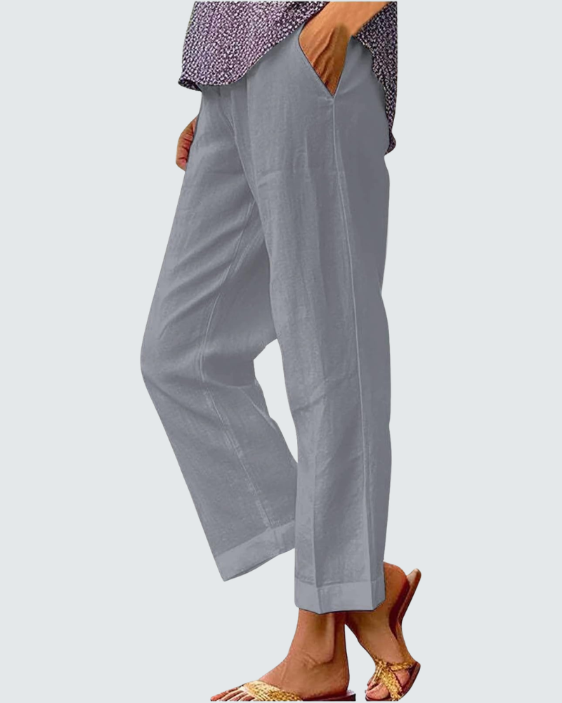 Amelia Pantalón Bohemio Mujer – Pantalón Ancho Estampado Cintura Elástica y Corte Fluido