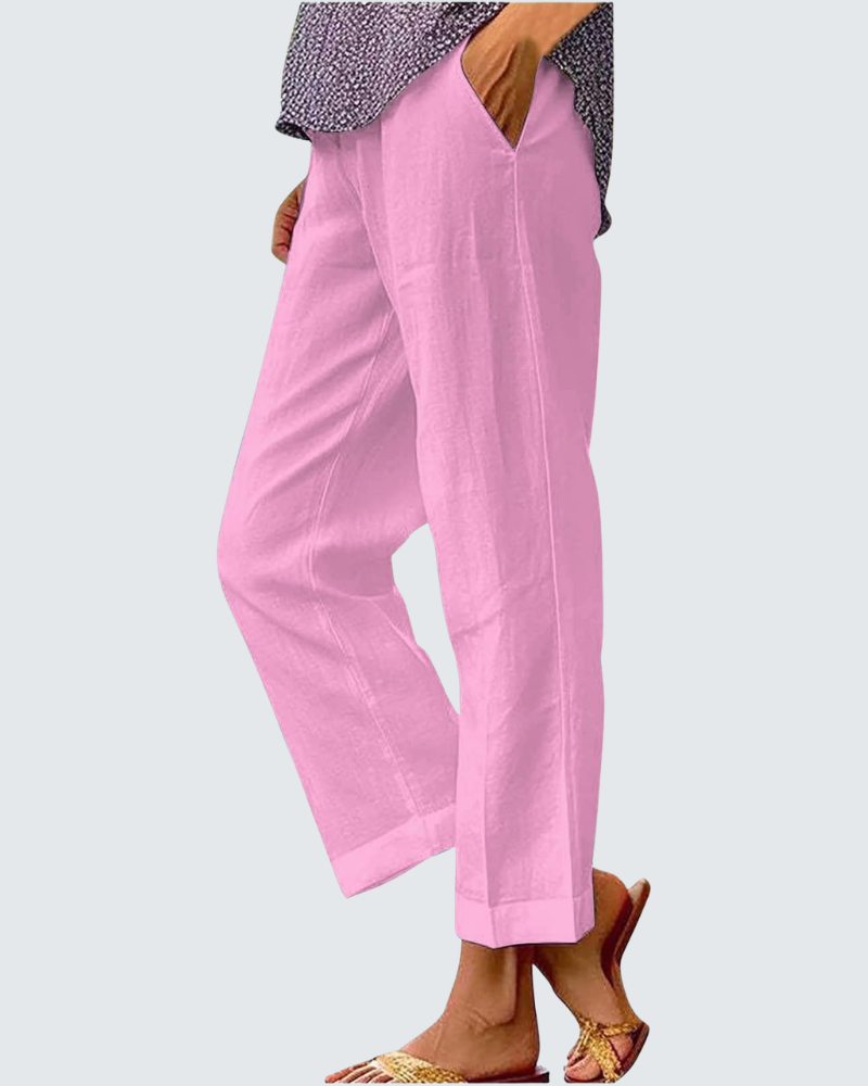 Amelia Pantalón Bohemio Mujer – Pantalón Ancho Estampado Cintura Elástica y Corte Fluido
