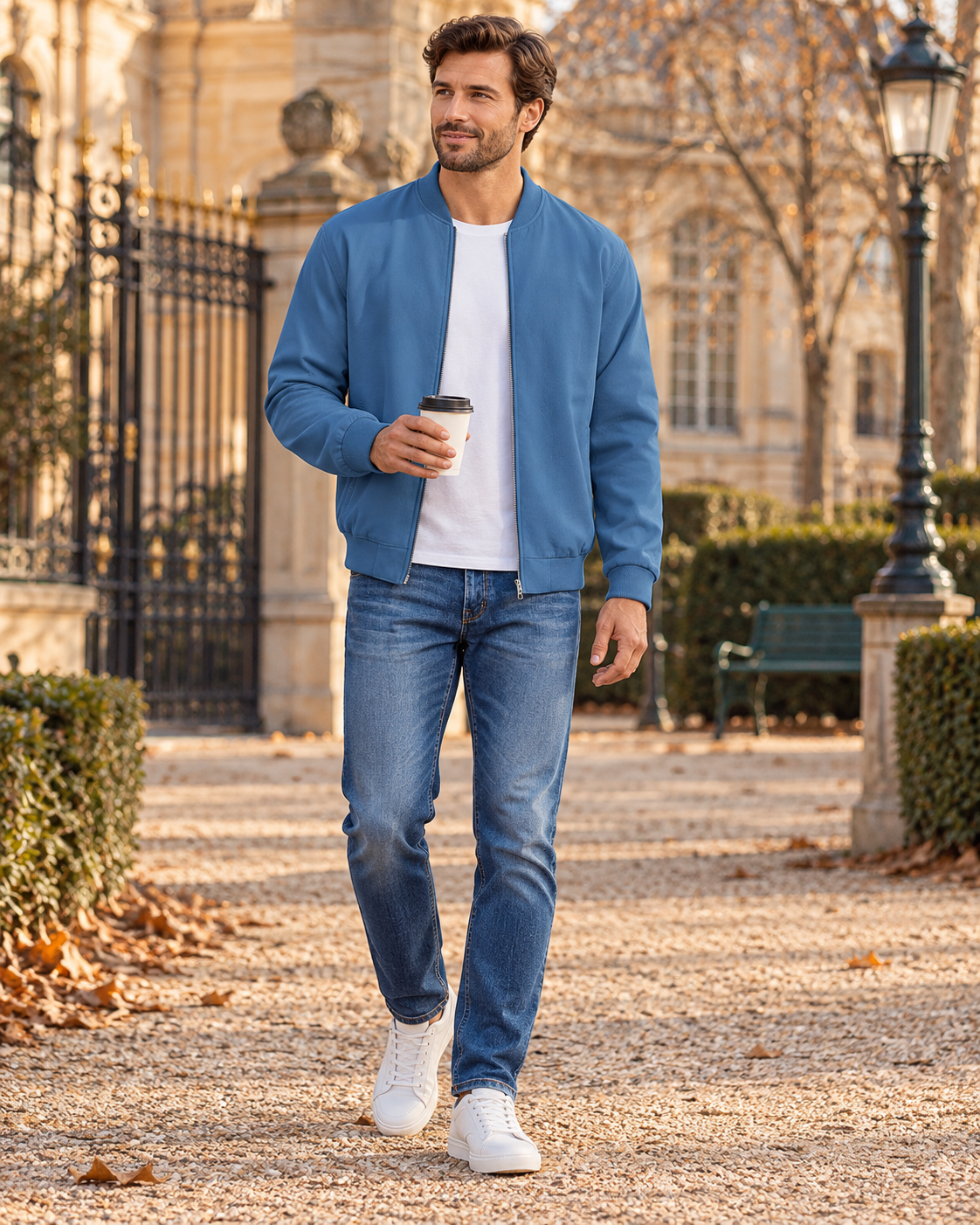 Evander Lehká pánská bomber bunda - ležérní letecká bunda s celopropínacím zipem