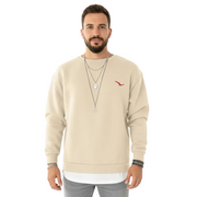 Arne Pull Hombre Casual – Cuello Redondo Cómodo con Logo Bordado Elegante