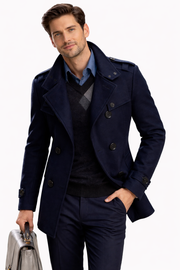 Arthur Manteau Caban Homme – Double Boutonnage, Coupe Structurée & Style Urbain Hiver