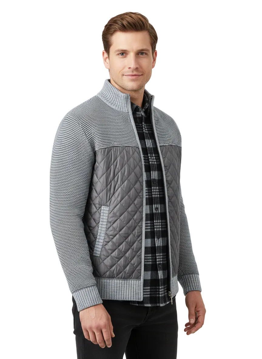 Asaro Pánská Klasická Vesta – Kostkovaný Vzor, Slim Střih & Strukturovaný Límec