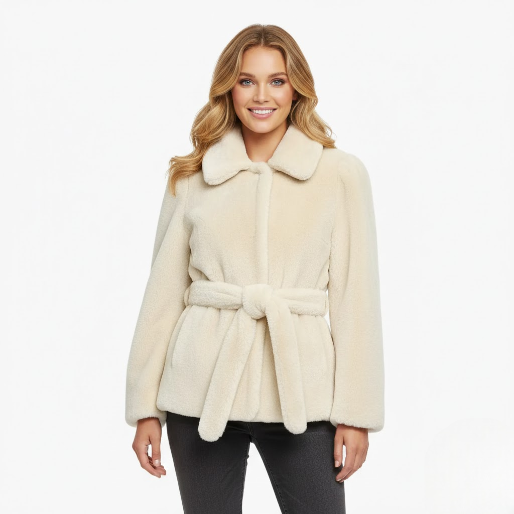 Herbst Mantel mit Gürtel für Damen – Eleganter Schnitt, Klassischer Kragen & Schicker Winterstil