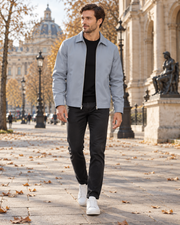 Iñigo Men's Lightweight Water-Repellent Zip-Up Windbreaker Jacket with Classic Collar and Pockets
